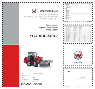 Weidemann 4070CX80 Wheel Loader Parts Catalog v1.0 IT ES EN