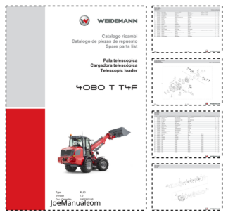 Weidemann 4080 T T4F Telescopic Loader Parts Catalog v1.0 IT ES EN