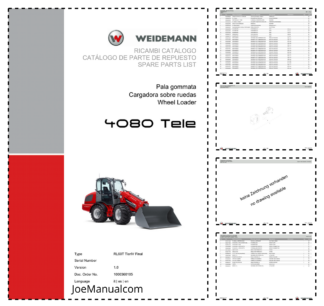 Weidemann 4080 Tele Tier IV Final Telescopic Loader Parts Catalog v1.0 IT ES EN