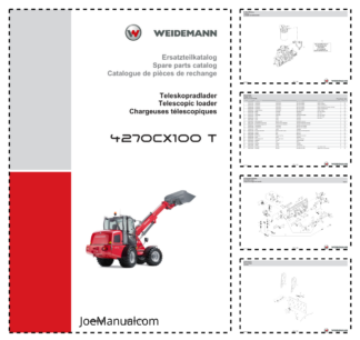 Weidemann 4270CX100 T Telescopic Loader Parts Catalog DE EN FR