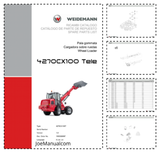 Weidemann 4270CX100 Tele Telescopic Loader Parts Catalog v1.0 IT ES EN