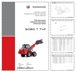 Weidemann 5080 T T4F Telescopic Loader Parts Catalog SN TIER4FINAL- IT ES EN