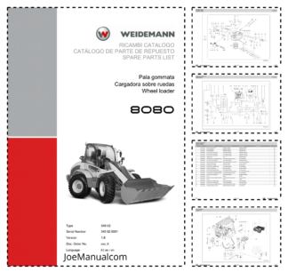 Weidemann 8080 Wheel Loader Parts Catalog SN 345020001 v1.8 IT ES EN