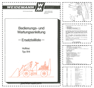 Weidemann 914 Wheel Loader Parts Catalog DE
