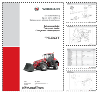 Weidemann 9580T Telescopic Loader Parts Catalog v1.3 SN WNKR9003XXXX0001- DE EN FR