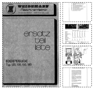 Weidemann Hoftrac 120 130 150 180 Wheel Loader Parts Catalog DE