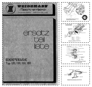 Weidemann Hoftrac 120 130 150 Wheel Loader Parts Catalog