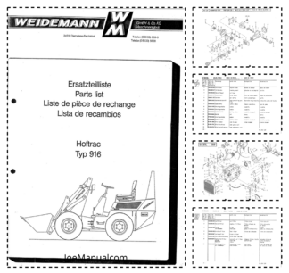 Weidemann Hoftrac 916 Wheel Loader Parts Catalog