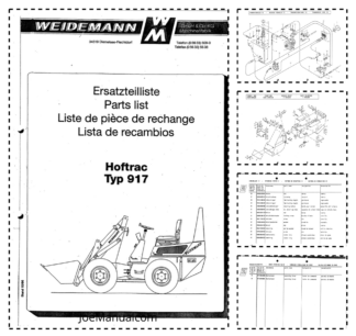 Weidemann Hoftrac 917 Wheel Loader Parts Catalog
