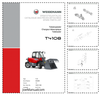 Weidemann T4108 Telehandler Parts Catalog SN 3025909 v1.0 DE FR EN