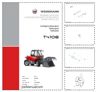 Weidemann T4108 Telehandler Parts Catalog SN 3025909 v1.0 IT ES EN