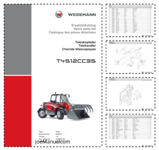Weidemann T4512CC35 Telehandler Parts Catalog SN 04,2012- DE EN FR