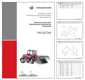 Weidemann T4512CC40 Telehandler Parts Catalog v1.0 IT ES EN