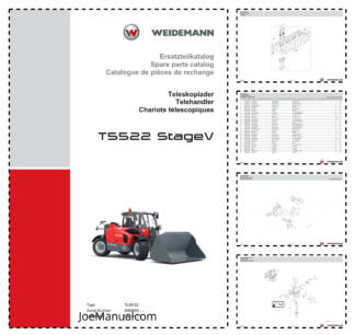 Weidemann T5522 Tage V Telehandler Parts Catalog SN 3069006- DE EN FR