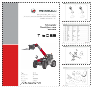 Weidemann T6025 Telehandler Parts Catalog SN 407010001 v1.9 DE FR EN