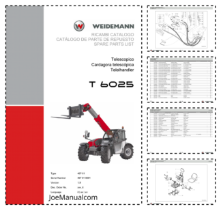 Weidemann T6025 Telehandler Parts Catalog SN 407010001 v1.9 IT ES EN