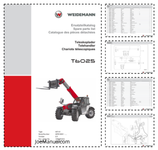 Weidemann T6025 Telehandler Parts Catalog SN 40701001- v2.3 DE EN FR