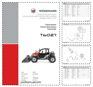 Weidemann T6027 Telehandler Parts Catalog SN 418.02001 v1.4 DE FR EN