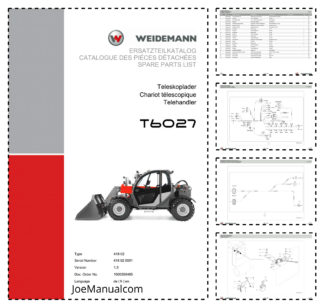 Weidemann T6027 Telehandler Parts Catalog SN 418020001 v1.3 DE FR EN