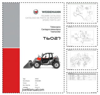 Weidemann T6027 Telehandler Parts Catalog SN 418020001 v1.3 IT ES EN