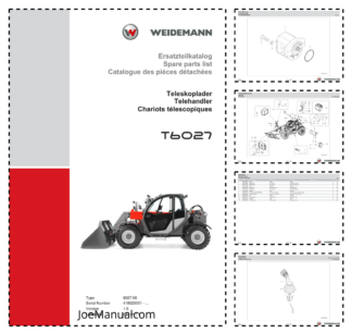 Weidemann T6027 Telehandler Parts Catalog SN 418020001- v1.5 DE EN FR
