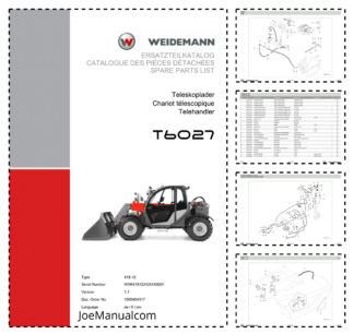 Weidemann T6027 Telehandler Parts Catalog SN WNK41812xxxxx0001 v1.1 DE FR EN