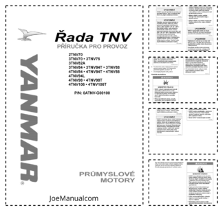 Yanmar 2TNV 3TNV 4TNV Series Engine Operators Manual CZ