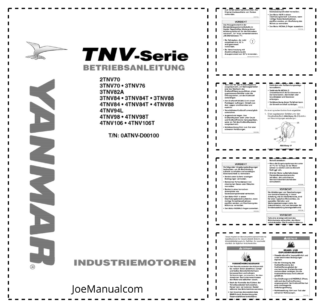 Yanmar 2TNV 3TNV 4TNV Series Engine Operators Manual DE