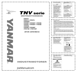 Yanmar 2TNV 3TNV 4TNV Series Engine Operators Manual SW