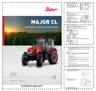 Zetor Major CL Tractor Operators Manual PL 2018