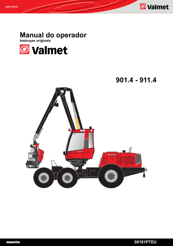 Valmet 901.4 911.4 Harvester Operators Manual SN 411002 and UP PT - Image 2