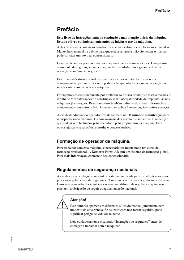Valmet 901.4 911.4 Harvester Operators Manual SN 411002 and UP PT - Image 9