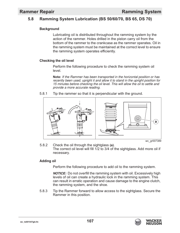 Wacker Neuson BS 50 60 70 500 600 700 65 650 70 720 Rammer Repair Manual v11 - Image 11
