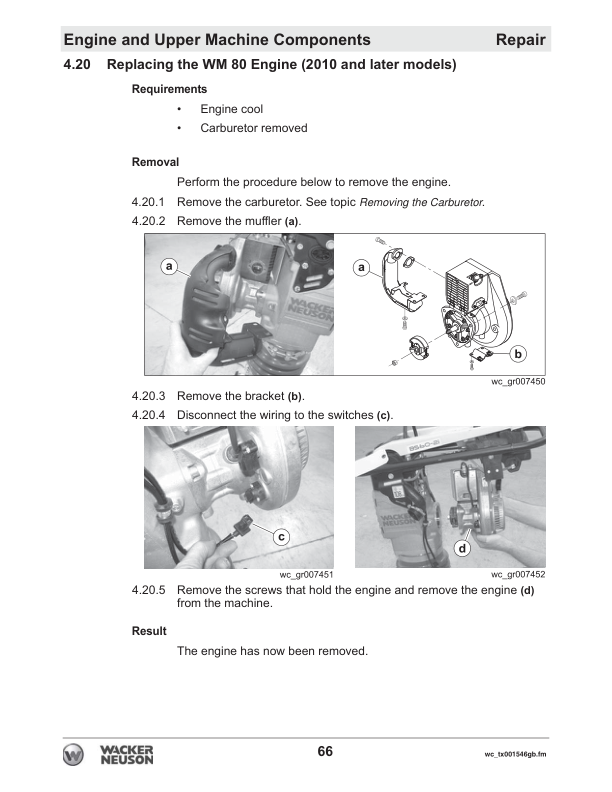 Wacker Neuson BS 50 60 70 500 600 700 65 650 70 720 Rammer Repair Manual v11 - Image 18