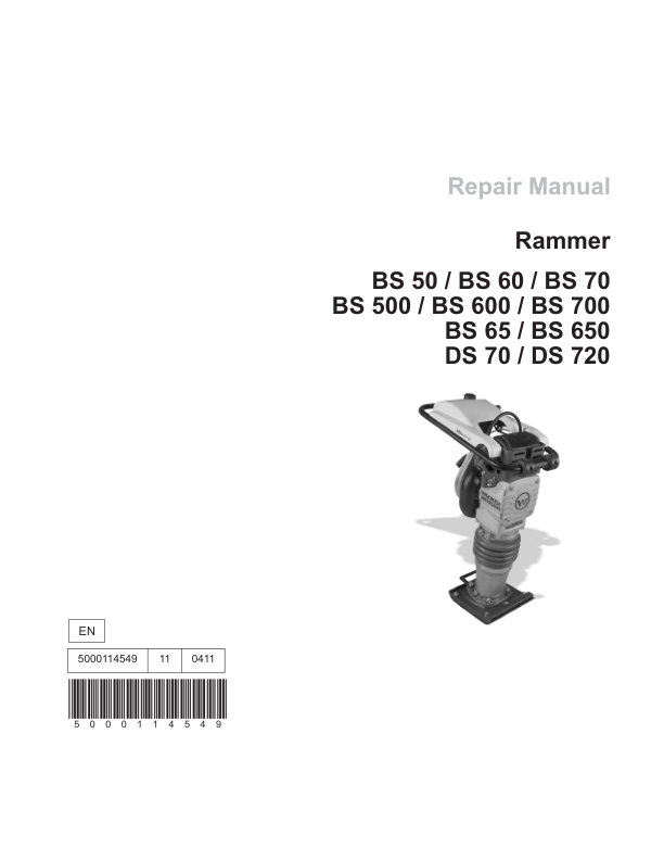 Wacker Neuson BS 50 60 70 500 600 700 65 650 70 720 Rammer Repair Manual v11 - Image 2