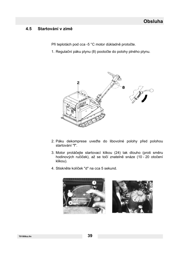 Wacker Neuson DPU 6055He Vibratory Plate Operators Manual CZ - Image 12