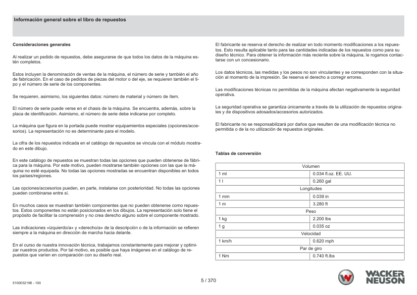 Wacker Neuson RD 27-120.3 Roller Parts Catalog v100 IT ES EN - Image 6