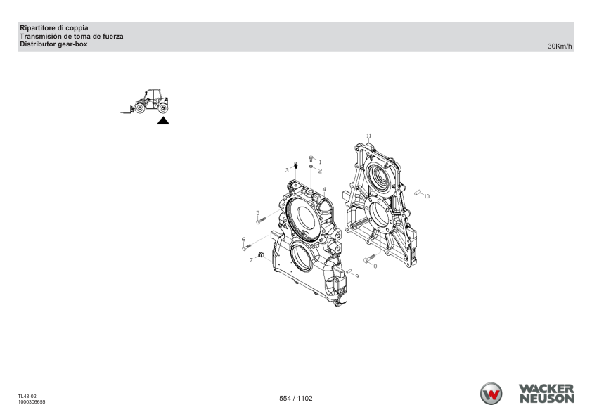 Wacker Neuson TH522 Stage V Telehandler Parts Catalog SN 3069006- IT ES EN - Image 9
