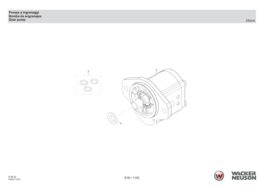 Wacker Neuson TH522 Stage V Telehandler Parts Catalog SN 3069006- IT ES EN - Image 11