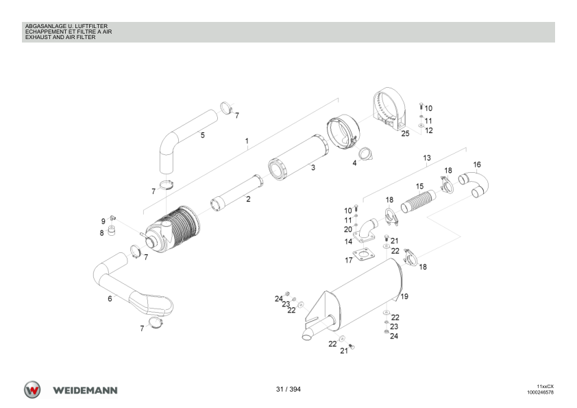 Weidemann 1130CX30 Wheel Loader Parts Catalog v1.0 DE FR EN - Image 8