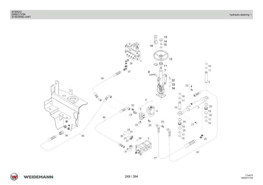 Weidemann 1130CX30 Wheel Loader Parts Catalog v1.0 IT ES EN - Image 9