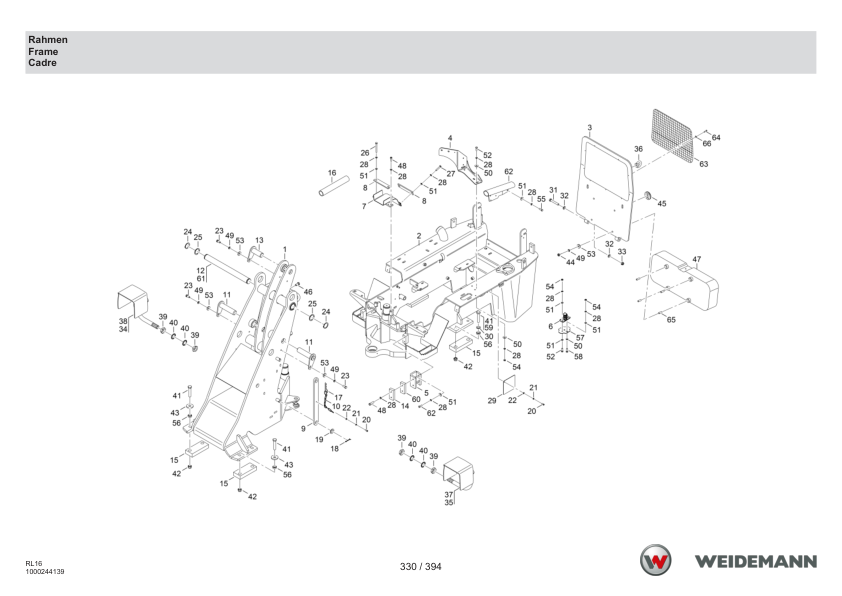 Weidemann 1140CX30 Wheel Loader Parts Catalog SN -3017996 v1.0 DE EN FR - Image 8