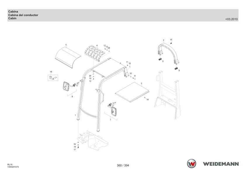 Weidemann 1140CX30 Wheel Loader Parts Catalog SN -3017996 v1.0 IT ES EN - Image 9