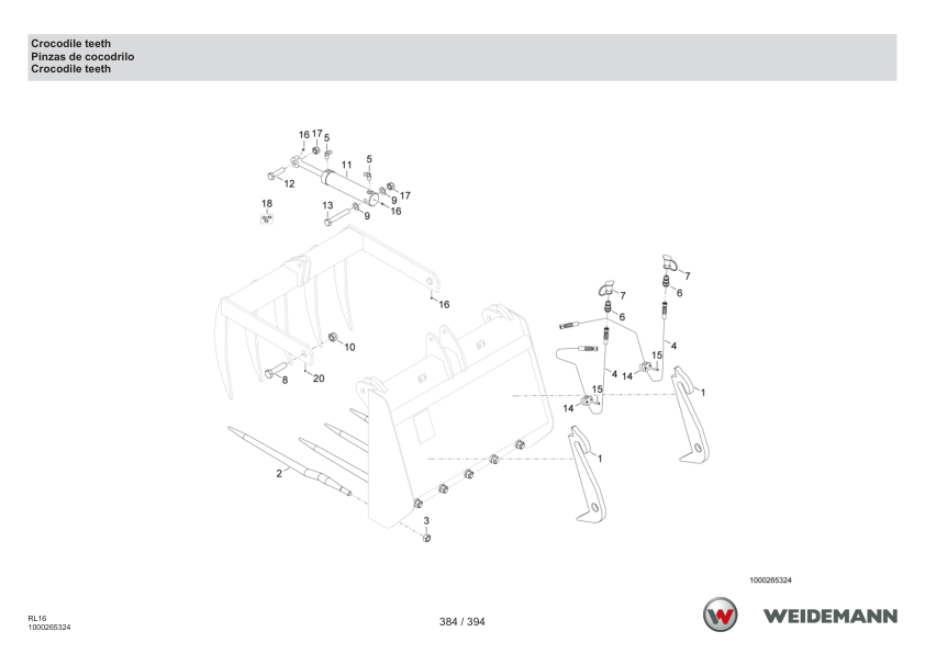 Weidemann 1140CX30 Wheel Loader Parts Catalog SN -3017996 v1.0 IT ES EN - Image 10
