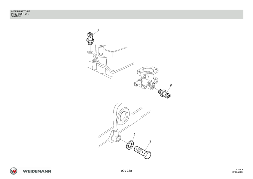 Weidemann 1140CX30 Wheel Loader Parts Catalog v1.0 IT ES EN - Image 6