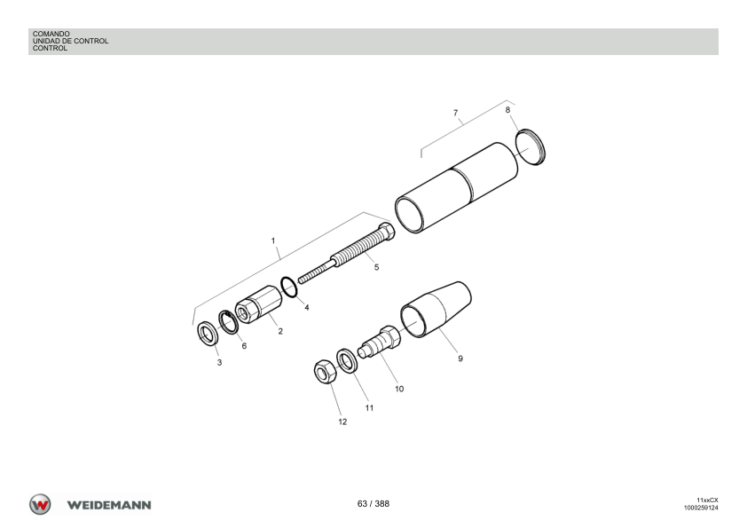Weidemann 1140CX30 Wheel Loader Parts Catalog v1.0 IT ES EN - Image 12