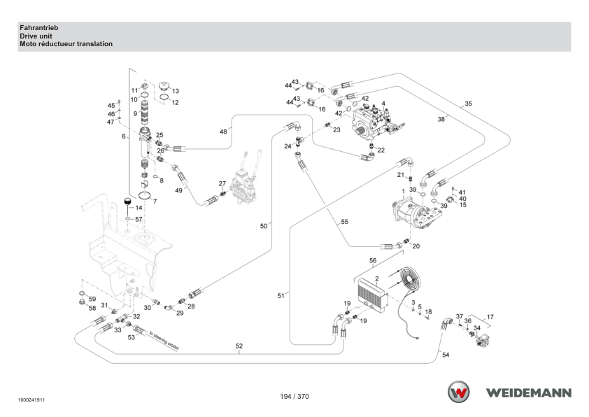 Weidemann 1150CX30 Wheel Loader Parts Catalog SN -3009674 v1.0 DE EN FR - Image 7