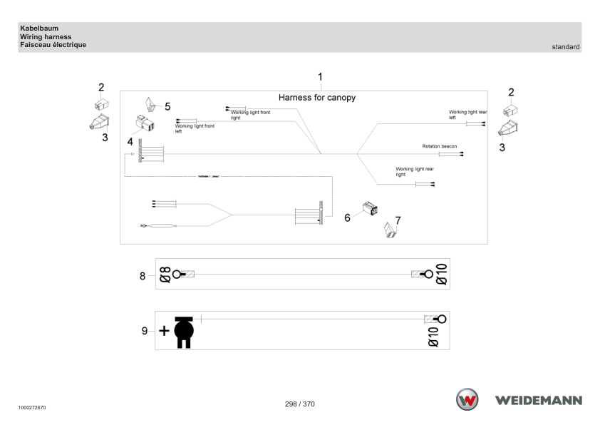 Weidemann 1150CX30 Wheel Loader Parts Catalog SN -3009674 v1.0 DE EN FR - Image 9