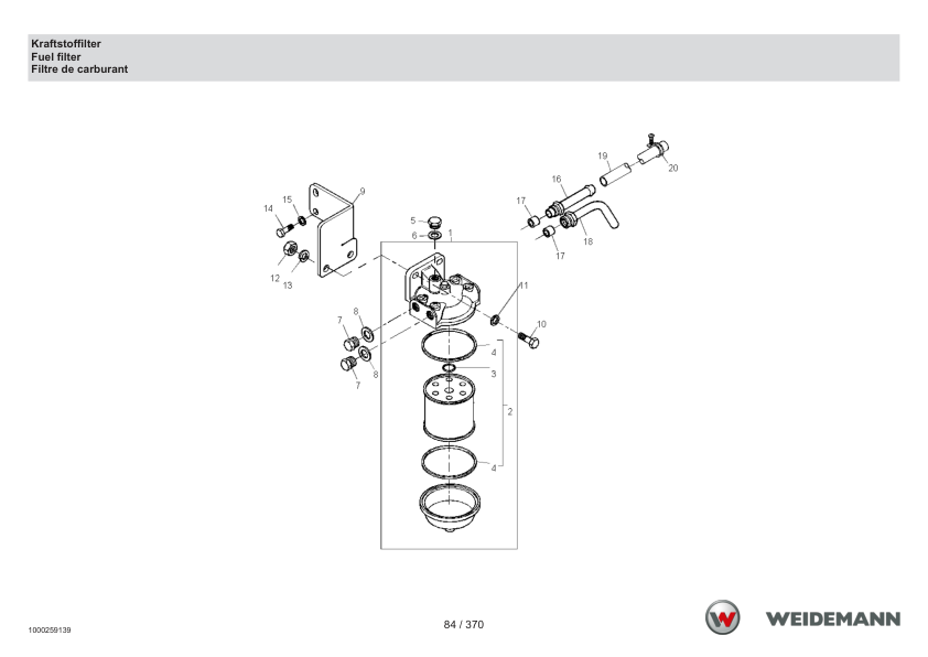 Weidemann 1150CX30 Wheel Loader Parts Catalog SN -3009674 v1.0 DE EN FR - Image 11