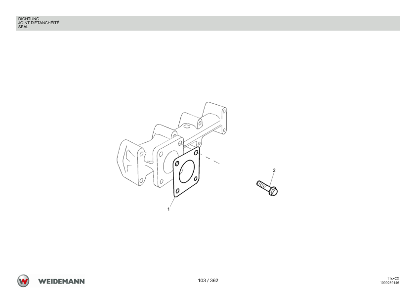 Weidemann 1150CX30 Wheel Loader Parts Catalog v1.0 DE FR EN - Image 6